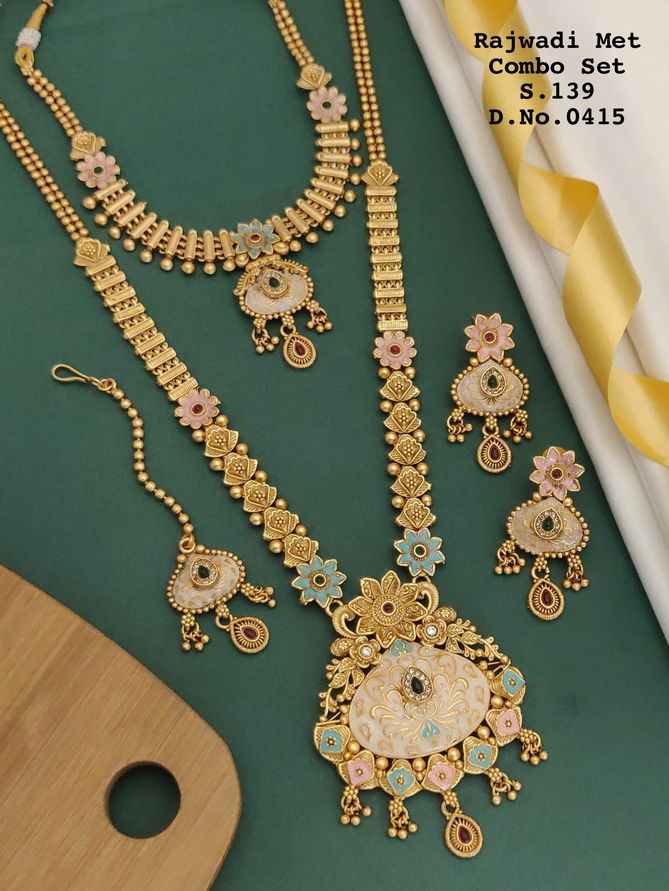 Bridal Jewellery Rajwadi Matt Majak Combo Set 3
